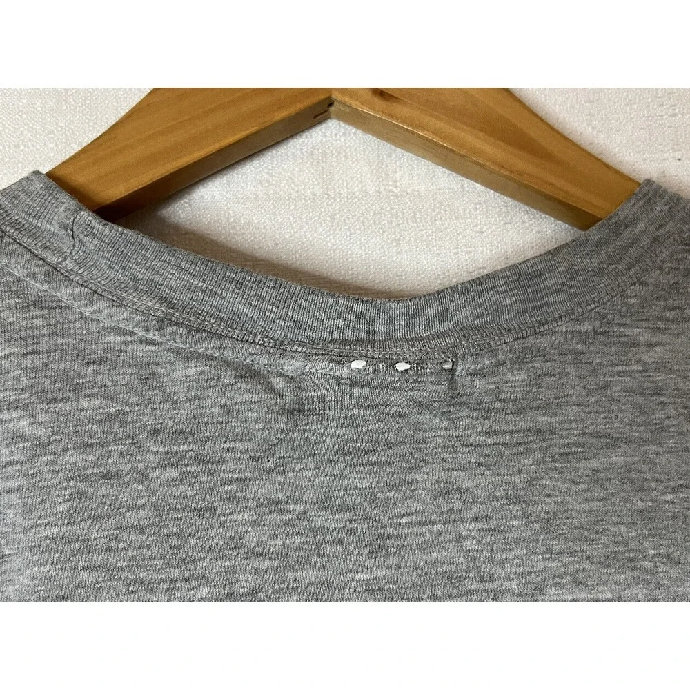 Vtg Nike Mens XL Solid Grey T-Shirt w/ White Embroidered Swoosh READ